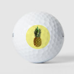 Unique Pineapple Print Golf Ball Set Gift Idea at Zazzle