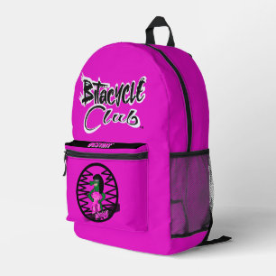 Unique Pink Black Printed Backpack