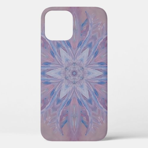 Unique Pink Blue White Abstract iPhone 12 Pro Case