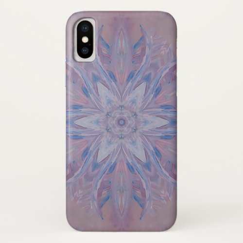 Unique Pink Blue White Abstract iPhone XS Case