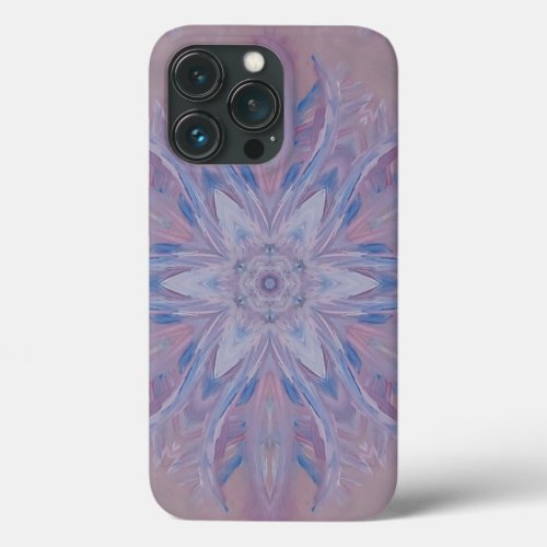 Unique Pink Blue White Abstract iPhone 13 Pro Case