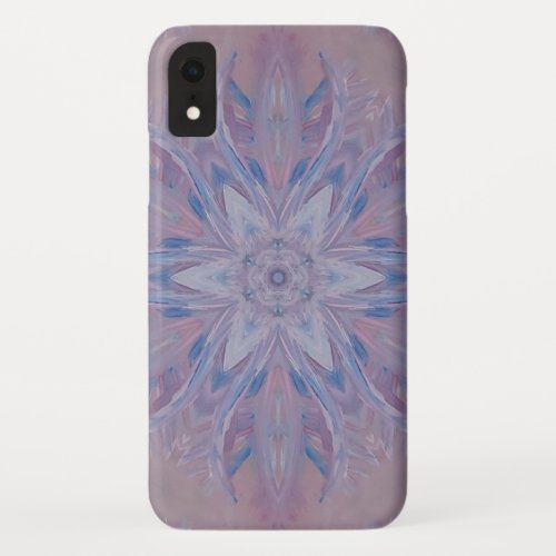 Unique Pink Blue White Abstract iPhone XR Case