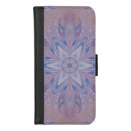 Unique Pink Blue White Abstract iPhone 87 Wallet Case