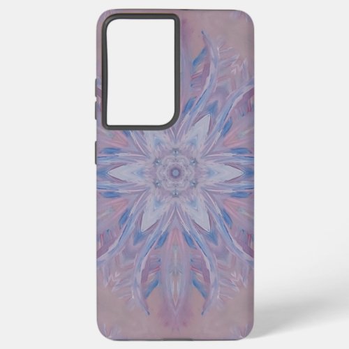 Unique Pink Blue White Abstract Samsung Galaxy S21 Ultra Case