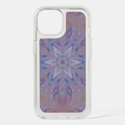 Unique Pink Blue White Abstract iPhone 15 Case