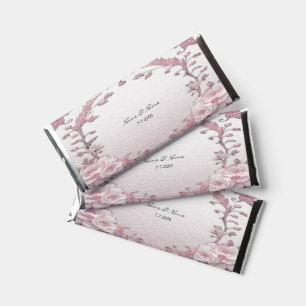 Unique Pink Floral Hershey Bar Favors