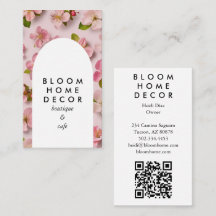 Unique Pink Flowers Photography QR Code Arch