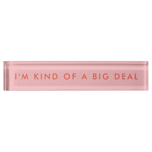 Unique Pink Novelty Funny Desk Name Plate