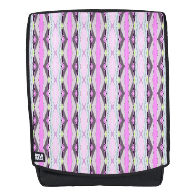 Unique Pink Pattern Backpack (Front)