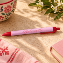Unique Pink & Red Typography Business Name 