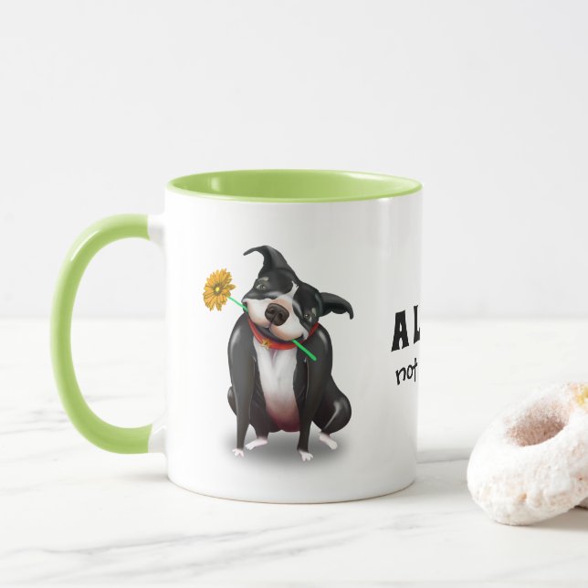 Unique Pitbull Mugs | Personalized Dog Lover Gifts (With Donut)