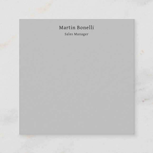 Unique Plain Grey  Enclosure Card (Front)