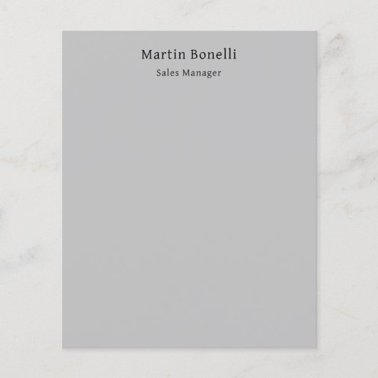 Unique Plain Grey Paper Sheet (Front)