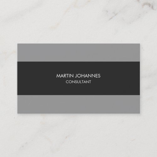 Unique Plain Stylish Grey Business Card
