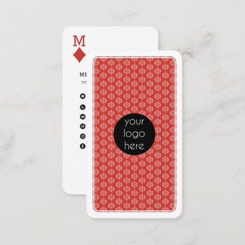 Unique Playing Cards Diamonds Business Logo 
