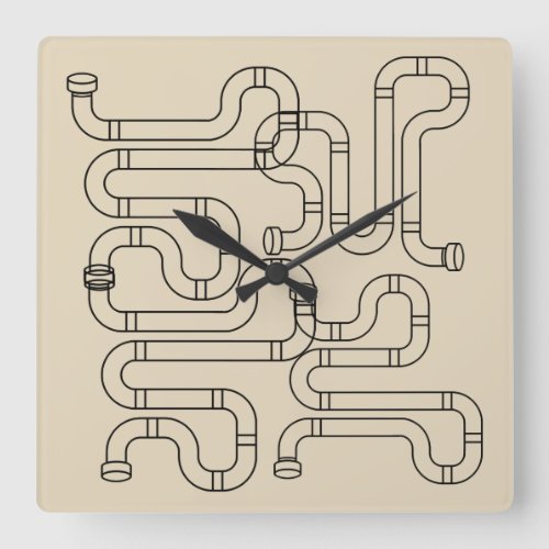 Unique Plumbers Wall Decor Square Wall Clock