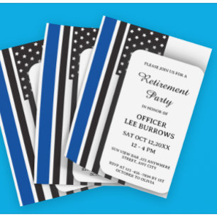 Unique Police Retirement Party  Flyer