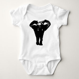 Unique Pop Art Elephant Baby Bodysuit