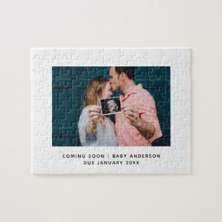 Unique Pregnancy Announcement Coming Soon Photo Jigsaw Puzzle