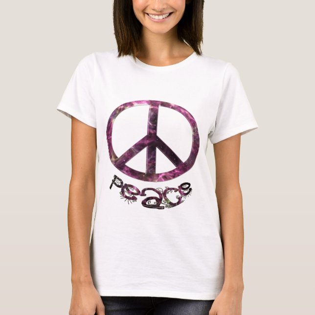Unique Pretty Peace Sign T-Shirt (Front)