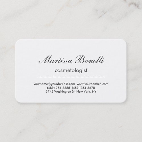 Unique professional cosmetologist business card
