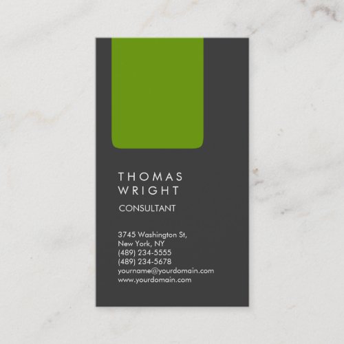 Unique Professional Grey Green Stripe Business Card