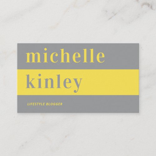 Unique professional trendy typography networking business card