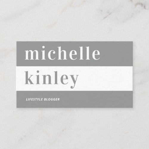 Unique professional trendy typography networking business card