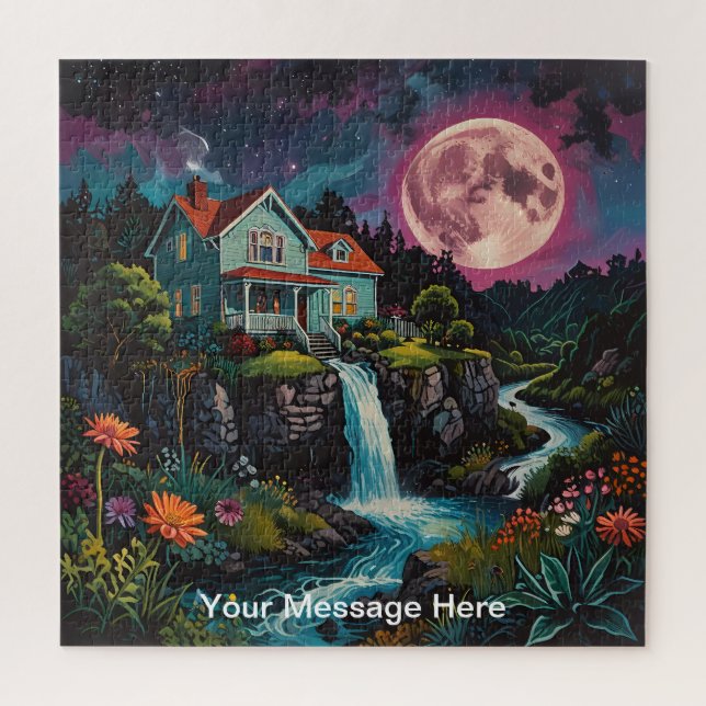 Unique psychedelic & fun personalized jigsaw puzzle (Vertical)