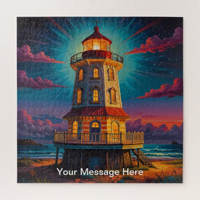 Unique psychedelic & fun personalized jigsaw puzzle (Vertical)