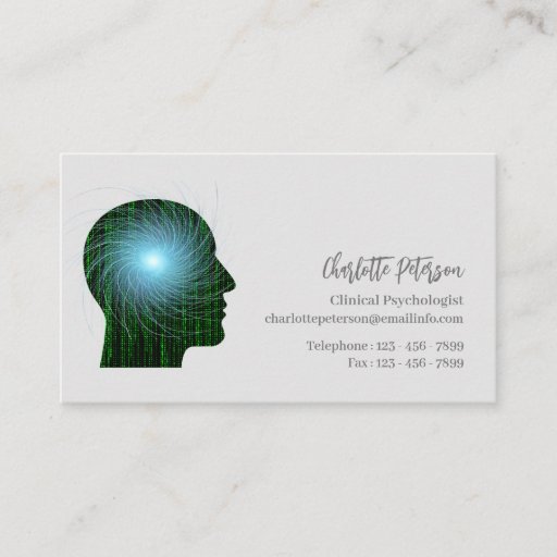 Customizable Unique Psychologist &amp; Counselor Business Card