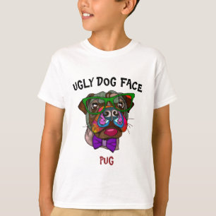 Unique Pug ugly dog face T-Shirt