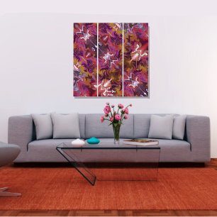 Unique Purple Abstract Marble Liquified Wall Art