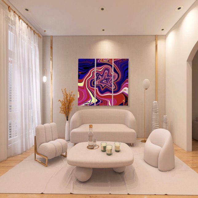 Unique Purple  Abstract Marble Liquified Wall Art  (Creator Uploaded)