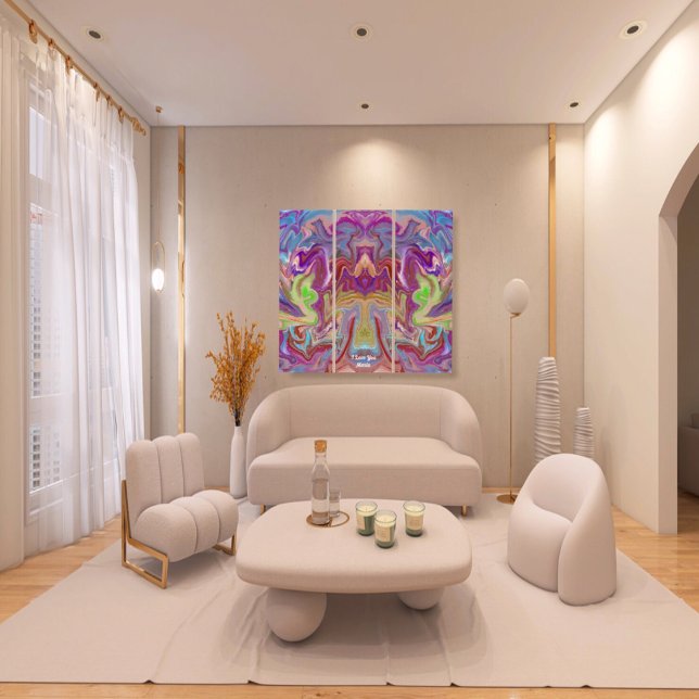 Unique Purple  Abstract Marble Liquified Wall Art  (Creator Uploaded)