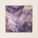 Unique Purple and Gold Marbled Small Chiffon Scarf<br><div class="desc">Unique Purple and Gold Marbled Small Chiffon Scarf</div>