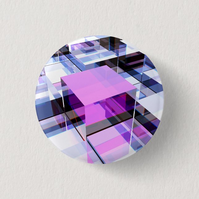 Unique purple cube button (Front)