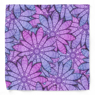 Unique Purple Floral Bandana