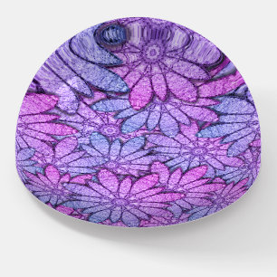 Unique Purple Floral Paperweight