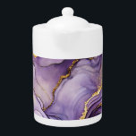 Unique Purple Marbled Teapot<br><div class="desc">Unique Purple Marble Teapot</div>