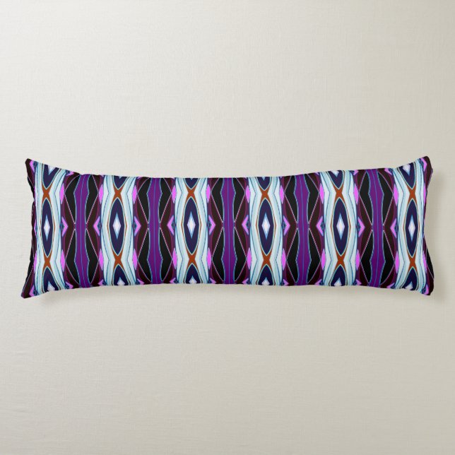 Unique Purple Pattern Body Pillow (Front)
