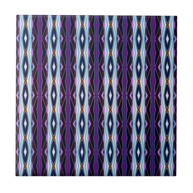 Unique Purple Pattern Ceramic Tile (Front)