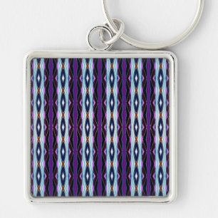 Unique Purple Pattern Keychain