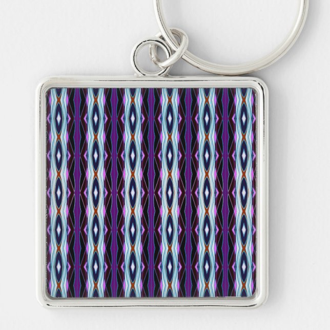 Unique Purple Pattern Keychain (Front)