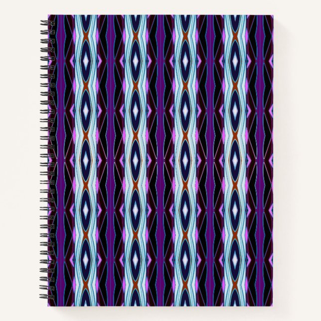 Unique Purple Pattern Notebook (Front)