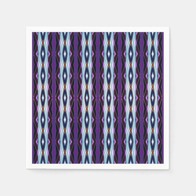 Unique Purple Pattern Paper Napkins (Front)
