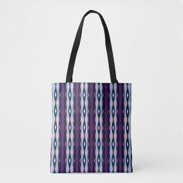 Unique Purple Pattern Tote Bag (Front)