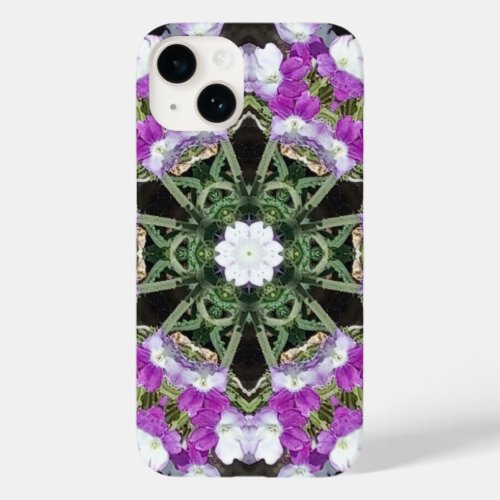 Unique Purple White Green Abstract  Case_Mate iPhone 14 Case