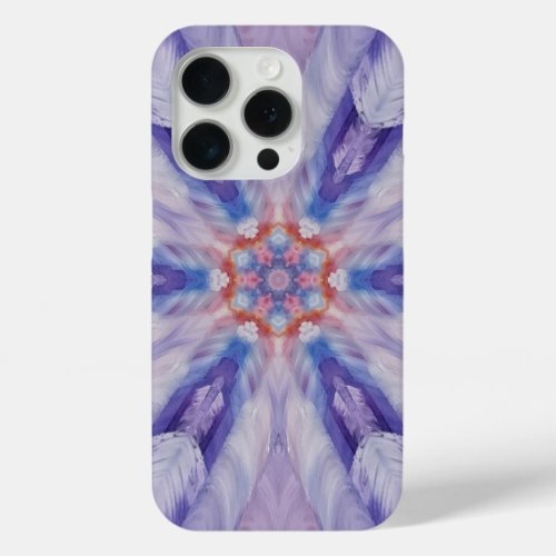 Unique Purple White Red Abstract iPhone 15 Pro Case