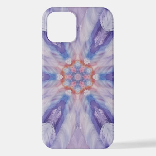 Unique Purple White Red Abstract iPhone 12 Case